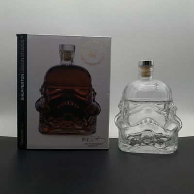 Decal Surface Handling Disegno personalizzato Bottiglia di vetro da 750 ml per liquori Whisky Gin Vodka