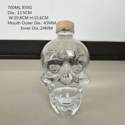 Decal Surface Handling Disegno personalizzato Bottiglia di vetro da 750 ml per liquori Whisky Gin Vodka
