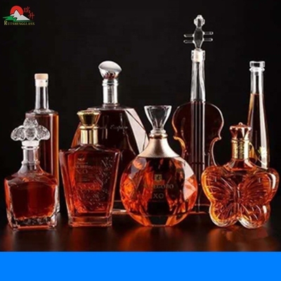 Bottiglia di vetro per whisky Brandy Vodka Materiale del corpo congelato Vetro
