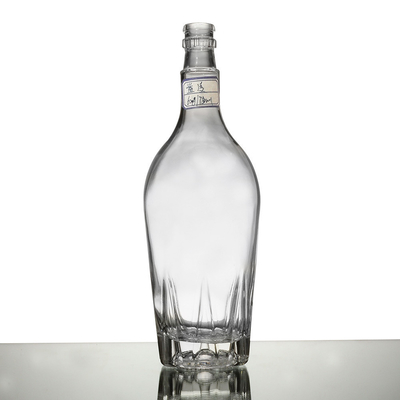Bottiglia di vetro vuota personalizzata per alcool whisky vodka spirit 700ml 750ml 500ml 1000ml