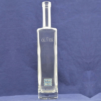 500 ml Materiale del colletto Bottiglia di vetro per gin Whisky Spirits Vodka Brandy Liquor FOB