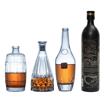 500 ml 700 ml 750 ml Scarico vuoto Whisky Rum Brandy Drink Glass Liquor Bottles for Wine
