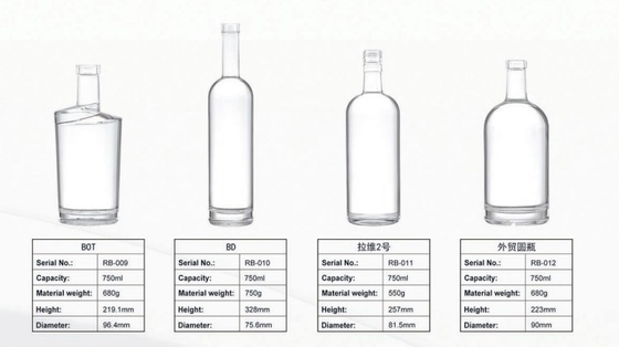 Bevanda alcolica trasparente 750 ml con bottiglia di whisky e vodka da 1000 ml