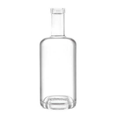 Bottiglie di vetro di 750 ml vuote di vodka gin con sughero in vetro di super pietra