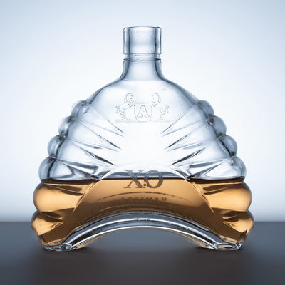 750 ml di liquore alcolico con brandy bottiglia di vetro trasparente 700 ml di alcol vuoto