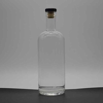 Super Flint Glass 750ml Bottiglia per sughero a fondo spesso e disegno personalizzato di liquori