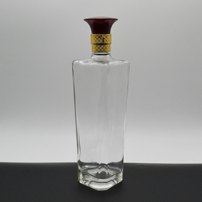 Super Flint Glass 750ml Bottiglia per sughero a fondo spesso e disegno personalizzato di liquori