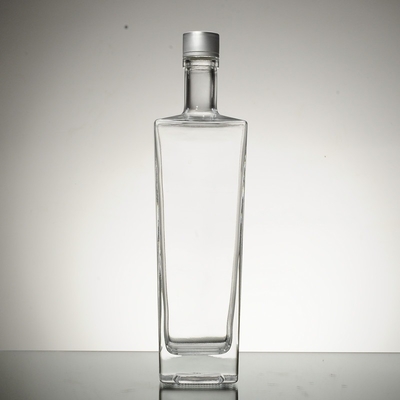 Decal Logo 700ml bottiglia di vetro quadrato per bottiglia di whisky quadrato di vetro