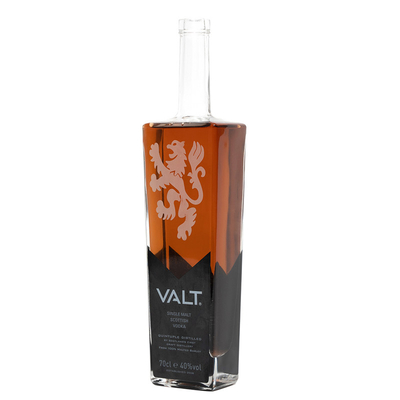 Bottiglie di liquore in vetro personalizzate con manipolazione superficiale Decal in materiale di vetro Super Flint