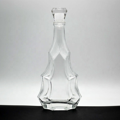 500ml vuoti 1000ml 1 litro Matte Bianco e nero in forma personalizzata Bottiglie alcolici Gin