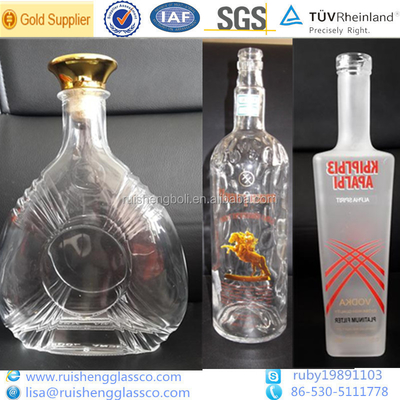 OEM Bicchiere di bevande analcoliche in vetro trasparente 300ml 500ml 750ml con processo di congelamento profondo