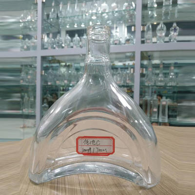 Super Flint Hot Stamping 500ml 700ml 750ml Liquor Brandy Bottiglia di vetro OEM