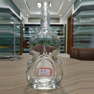 Super Flint Hot Stamping 500ml 700ml 750ml Liquor Brandy Bottiglia di vetro OEM