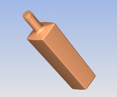 500 ml 700 ml 750 ml bottiglia di vetro quadrata da 1 litro di materiale bianco cristallino per liquori