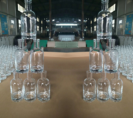 200 ml 375 ml 500 ml 750 ml Super Flint Glass Wine Liquor Bottles con sigillo a sughero