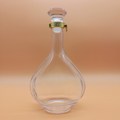 Bottine di vetro quadrate di 500 ml a misura per liquori altamente OEM / ODM