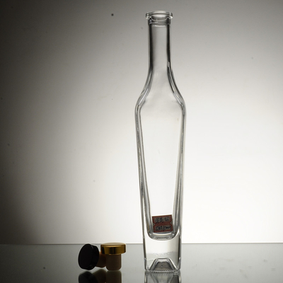 Materiale in vetro Super Flint Bottiglia di vetro vuota piatta e chiara da 50 ml per vodka whisky gin