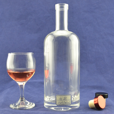 Super Flint ghiacciato 700ml Bottiglie vuote per vino Decal Logo 750ml Bottiglia di vetro di vodka