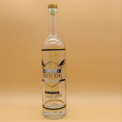Stampa a schermo a decal fredda bottiglia di vodka di sughero 500 ml 750 ml bottiglia di vetro da 1 litro per la vodka