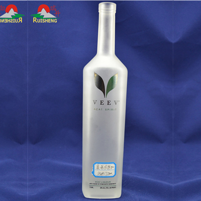 Stampa a schermo a decal fredda bottiglia di vodka di sughero 500 ml 750 ml bottiglia di vetro da 1 litro per la vodka