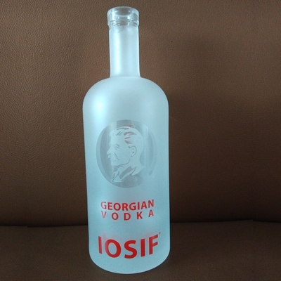 XO/Brandy/Whiskey/Vodka Bottiglia di vetro cristallino bianco con manipolazione della superficie deccale