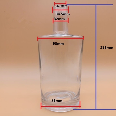Bottiglie di whisky di vetro di 750 ml di capacità Vetro con tappi Altri stampaggi a caldo a processo profondo