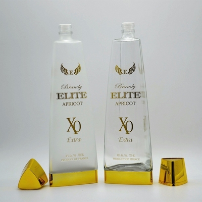 Triangolo d' oro ghiacciato Brandy Bottiglia vuota Decal trasparente