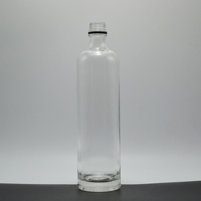 Termini FOB Bottiglia d'acqua in vetro Super Flint con tappo e superficie deccale 750ml 1000ml