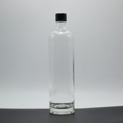 Termini FOB Bottiglia d'acqua in vetro Super Flint con tappo e superficie deccale 750ml 1000ml