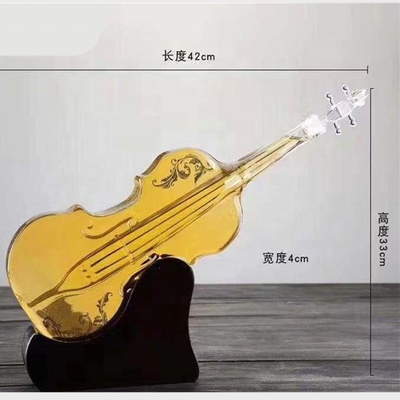 Bottella di vetro personalizzata per liquori con forma di chitarra unica