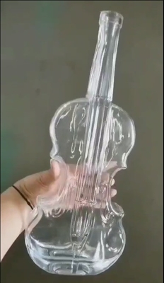 Bottella di vetro personalizzata per liquori con forma di chitarra unica