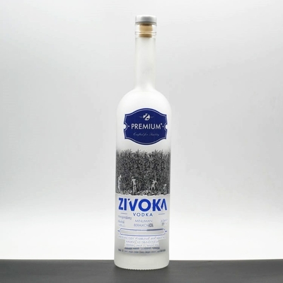 Bottiglia in vetro quadrata a disegno tequila incisibile a colori 500 ml per bevande alcoliche calde