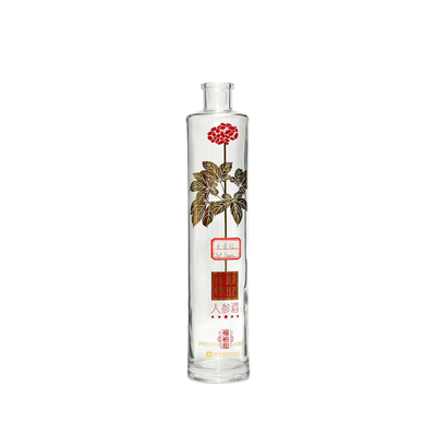 350 ml 750 ml Bottiglia d'acqua di vetro trasparente Spray di colore personalizzato per il materiale di vetro Super Flint