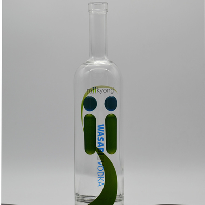 Forma personalizzata Incisione interna Bottiglia chiara da 200 ml 375 ml per vodka tequila rum