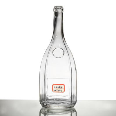 Materiale del collare Materiale di vetro Super Flint Bottiglia di vetro da 4,5 litri per vodka gin whisky