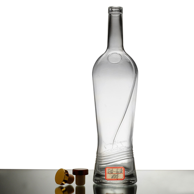 Materiale del collare Materiale di vetro Super Flint Bottiglia di vetro da 4,5 litri per vodka gin whisky