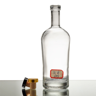 Materiale del collare Materiale di vetro Super Flint Bottiglia di vetro da 4,5 litri per vodka gin whisky