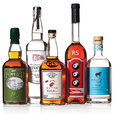 Bottiglie di vetro 500 ml 750 ml Gin vuoto chiaro Vino Whiskey Brandy Vodka con certificato SGS
