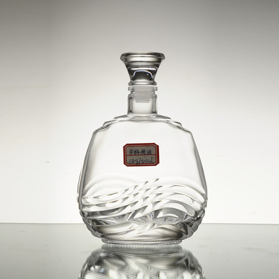 Bottiglie di alcool di vetro da 500 ml con colore ghiacciato/trasparente/dipinto