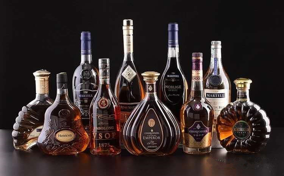 Bottiglia di vetro di vino trasparente di forma unica con tappo da 750 ml certificata SGS