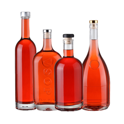 OEM/ODM Benvenuto Bottiglia di vetro da 750 ml per Brandy Rum Gin Whiskey Vodka Tipo di sigillatura