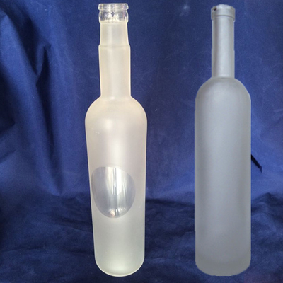 500 ml Stampa a schermo su misura Corona ghiacciata Royal Whisky Vodka Gin Bottiglie di vetro con sughero