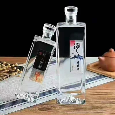 Birra 100ml 250ml 375ml 500ml 8oz 12oz 16oz Gin congelato bottiglia di vetro con tappo di sughero di legno