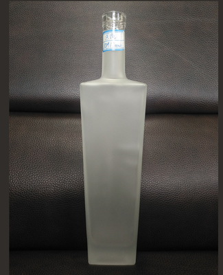 500 ml bottiglia di vetro quadrata per bevande liquori brandy whisky vodka gin rum etichetta deccale