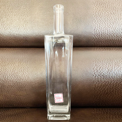 500 ml bottiglia di vetro quadrata per bevande liquori brandy whisky vodka gin rum etichetta deccale
