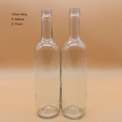 Super Flint Glass Collar Material 750ml bottiglia di vodka in vetro personalizzata per bevande