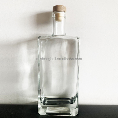 Blue Black Label Whisky Succo Salsa Olio Tequila Alcol Bottiglia di vetro rotonda Capacità 375ml/700ml/750ml