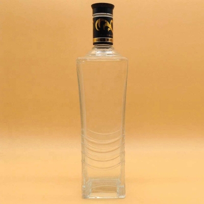Super Flint Glass Collar Material 750ml bottiglia di vodka in vetro personalizzata per bevande