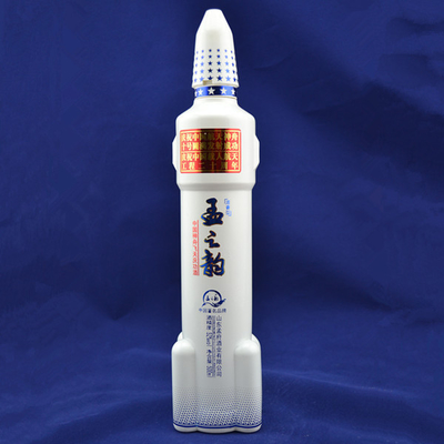Bottiglia in vetro di vodka a forma di razzo da 750 ml personalizzata per bevande online con tappo a vite