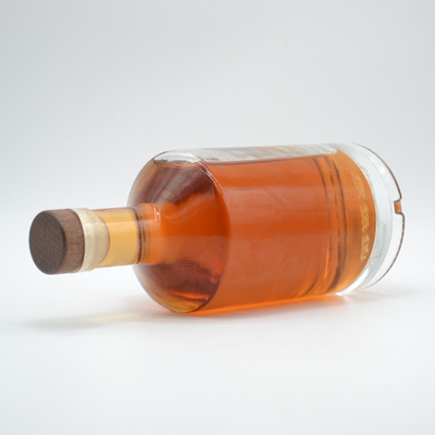 750 ml di whisky vuoto extra flint vodka bottiglia di vetro rotonda per bevande